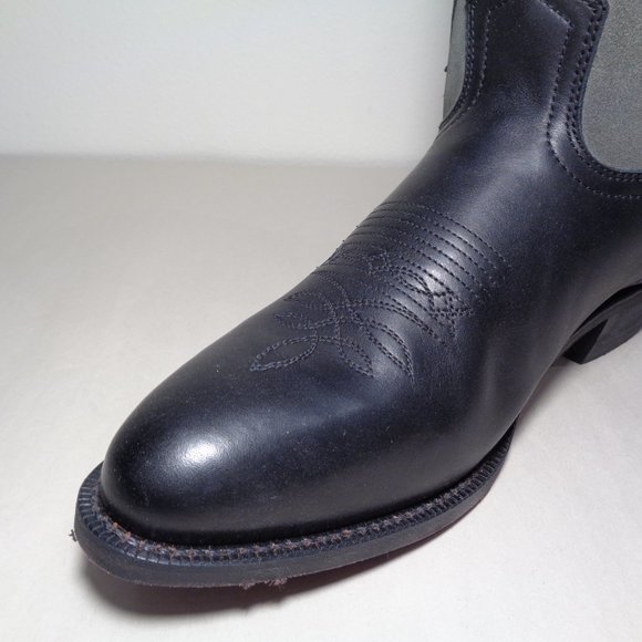 Dingo Size 10 M SILVERLAKE Black Leather Cowboy Western Boots New Men's Shoes - Picture 7 of 13